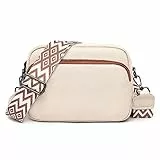 TIAASTAP Damen Handy Umhängetasche Echtes Leder Crossbody Bag Damen Handytasche zum Umhängen, Umhängetasche Damen Klein Moderne Taschen mit Breitem Schultergurt u 3 fächern