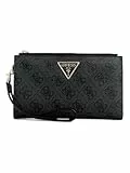 GUESS Damen Laurel Ii Double Zip Wallet, Organizer-Geldbörse, Kohle-Logo