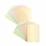 Ideen mit Herz Grußkarten-Set | Perlmutt-Veredelung | 10 Karten ca. 250 g/m² + 10 Umschläge ca. 120 g/m² | In 5 Pastellfarben | 10,5 cm x 14,8 cm (C6)