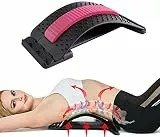 CareforYou Rückenmassagegerät, Stretch, Fitness-Massagegerät, Stretch, Lendenwirbelstütze, Wirbelsäule, Schmerzlinderung, Rot