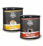 Der-Franz Instant Coffee Bundle - 1x Crema Instant-Kaffee, 1x Espresso Instant-Kaffee, 2 x 200 g