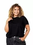 Zizzi Damen Große Größen T-Shirt Baumwolle Kurze Ärmel Größe Gr L Black