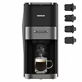 Cecotec Espresso-Kaffeemaschine Kompakt Kapselmaschine FreeStyle Compact Dark, Leistung 1200 W, 20-bar-Pumpe, kompatibel mit Dolce Gusto, Nespresso und mehr, 700-ml-Wassertank, elegantes Design