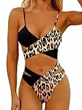 Tofern Damen Bikini Set Kreuz Bandage Zweiteiliger Badeanzug High Waist Sexy Modern Swimsuit