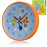 Bresser DieMaus Kinderwanduhr - Lernuhr für Kinderzimmer mit farbenfrohem Design und leisen Uhrwerk