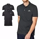 Kappa Herren Polo Shirt VENIST im 2er Pack | Polo-Hemd mit Logodruck| Basic Poloshirts für Männer | Kurzarm Polo für Sport, Freizeit und Büro | M, Asphalt