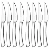 HaWare Steakmesser Set, Edelstahl 12 Stück Tafelmesser Buttermesser, Scharf Gezacktes Steak Messer Besteck Set für Haushalt/Küche/Restaurant, Ergonomischer Griff, Spiegelpoliert & Spülmaschinenfest