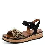MARCO TOZZI Damen Sandale weiches Feel Me Fußbett Vegan weiches Innenfutter Modisch, schwarz (BLACK COMB), 39 EU