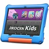 JIKOCXN Kinder-Tablet, 10,1 Zoll Android-Tablets, Tablets für Kinder, 10 (4 + 6) + 64 GB ROM, Kid Space App, 8000 mAh, 1 TB Erweiterung, EVA-Tablet-Hülle, Dual-Kamera, GMS BT WiFi FM GPS