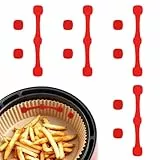 12 Pcs Magnete für Airfryer Backpapier,BPA-frei Zubehör für Heißluftfritteuse Verhindert Verrutschen & Verbrennen Kompatibel mit Ninja/Philips/Cosori Airfryer