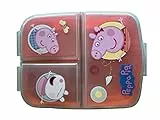 p:os POS Brotdose Lunch to Go Vesper Dose Peppa Pig, 3 Fächer, 18x13x5,5cm
