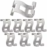 RICOO 8 x Türhaken zum Einhängen Edelstahl Haken Badezimmer MH001-8 Garderobenhaken Kleiderhaken Tür Garderobe Bademantel- & Handtuchhaken ohne Bohren Türgarderobe Türhänger Metallhaken Jackenhaken