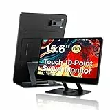 Teamgee Portable Monitor Touchscreen, 15,6'' PC Bildschirm mit 360° Stand & Keyboard, 1080P FHD tragbarer monitor, für Laptop PC Phone Xbox Switch PS5/4 Raspberry pi