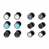 Aroncent 6 Paare Ohrstecker Ohrringe Fake Plug Fakeplugs Tunnel Ohrschmuck Edelstahl Herren Damen