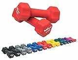 Bad Company Neopren Hanteln 2 x 2,5 kg rot - Kleine Hantel gummiert für Fitness Gymnastik Aerobic Zuhause - Home Gym Kurzhanteln für Frauen Männer - Dumbbells 2,5kg