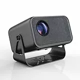 Mini Beamer mit 500 ANSI Lumen, Native 1080P, Unterstützt 4K, Auto Fokus und Trapezkorrektur, WiFi 6 und Bluetooth 5.0, Smart Projektor für Schlafzimmer und Heimkino Beamer