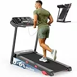 THERUN Laufband für Zuhause bis 14km/h und 3.0 PS, Treadmill Walking Pad mit Steigung, Große Touchscreen-Display & Pulssensoren, Laufband Klappbar für Büro mit 15 Trainingsprogrammen bis 136KG