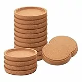 16 Pack Kork Untersetzer Absorbierende HitzebestäNdige Runde Kork Untersetzer für die Meisten Tassen in Dem BüRo oder zu Hause (16PCS)