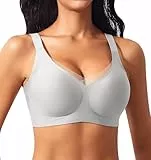 Damen BH Nahtloser Glatter BH Ohne Bügel Spitze Tiefem V-Ausschnitt Bügelloser BHS Weicher Bequemer BHS mit zusätzlicher Verlängerung Soft Bralette Bustier Bra Tshirt (Weiß, 3XL)