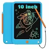 TEKFUN LCD Schreibtafel Kinder Erwachsene 10 Zoll Bunte Zeichenbrett, Spielzeug ab 3 4 5 Jahre Junge Mädchen Zaubertafel Maltafel, Kinder Lernspielzeug Geburtstags Geschenke für 3+ Jahre (Blau)
