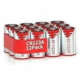 Bevigor CR123A Lithium Batterie 12 Stück, 1500mAh 3V Li-Ion, Nicht wiederaufladbarer Hochleistungs-Li-Ion-Batterie für Haussicherheit und drahtlose Sicherheitssysteme