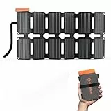 Flexsolar 36W Mini Faltbares Solarladegerät,Wasserdichter E-Film Solarpanel Tragbares mit USB-A/USB-C/DC Anschlüsse für Power Stations, Smartphones, Tablets, Powerbanks Outdoor Camping Notfall