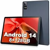zcobro Android 14 Tablet 11 Zoll 8GB+128GB(1TBErweiterbar) WiFi Gaming Tablet PC mit Hülle, Eye-Care-Modus IPS-Display 8000mAh Dual Kamera 13MP+5MP GMS Certified Widevine L1, Grau
