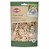 TRIXIE Katzensnack Premio Freeze Dried Hühnerherzen - leckere Katzenleckerlis mit Huhn - aus natürlichen Zutaten, 25g - 42756