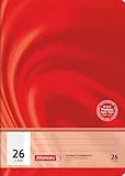 BRUNNEN Schulheft Premium Vivendi | A4, Lineatur 26, 16 Blatt, rot