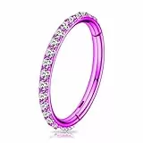 Artskin G23 Titan 1.2 7mm Rosa Nasenring Hoop hypoallergen nickelfrei Knorpelohrring Septum Clicker Ring Klappbarer Segmentring Lippenring Helix Body Piercing Schmuck