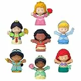Fisher-Price HJW75 - Little People Disney Princess Spielzeug, Set mit 7 Figuren für Klein- und Vorschulkinder für Rollenspiele ab 18 Monaten
