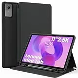 EasyAcc Hülle für Lenovo Idea Tab 11 Zoll Tablet 2025 mit Stifthalter TB-336ZU TB-336FU, Dünn Folio Ständer Tablet Schutzhülle, Multi-Winkel Betrachtung, Schwarz