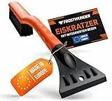 FROSTWUNDER [Das Original - Eiskratzer Auto mit Besen - 41cm Profi Schneebesen Auto mit schonenden Borsten - Leicht verstaubarer Scheibenkratzer Auto Schneebesen - Langlebiger Eiskratzer mit Besen