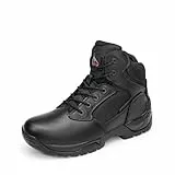 NORTIV 8 Herren Militär Einsatzstiefel Zipper Tactical Boot Security Stiefel Kampfstiefel Springerstiefel Schuhe SCHWARZ ALLOY Größe 47EU/13US
