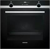 Siemens HB517GBS3, iQ500, Einbau-Backofen 60 x 60 cm, Hydrolytische Reinigungshilfe, lightControl für intuitive Bedienung, 3D Heißluft, cookControl10 Automatikprogramme, Schnellaufheizung, softMove