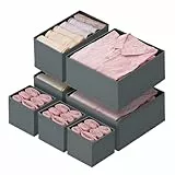 hinrey Schubladen Organizer 7 Stück für Malm Pax Kleiderschrank - Aufbewahrungsboxen Schubladen Ordnungssystem Faltbare Kleiderschrank Organizer Schlafzimmer, Babykleidung, Socken, Unterwäsche