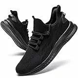 IVQDZL Herren Sneaker Sportschuhe Laufschuhe Outdoor Schuhe Training Trekking Leichte Fitnessschuhe Gym Running Turnschuhe Herren Schwarz Größe 42 EU