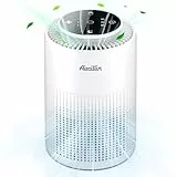 Aircillin Luftreiniger Allergiker, Luftreiniger mit 4-Stufig H13 HEPA Filter, 6W Energiesparend, 23dB, HEPA Luftfilter gegen 99,97% Von Schimmel, Staub, Pollen, Tierhaare & Gerüche (AP070B)
