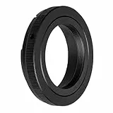 T2 Adapter Ring – 1 Set, aus Aluminium, Schwarz, kompatibel mit Canon EOS DSLR Kamera mit EF, EF-S Bajonett, T-Mount Adapterring
