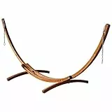ALEOS. 350cm Hängemattengestell Gestell aus Holz Lärche ohne Hängematte (nur Gestell) komplett mit Schrauben