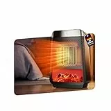 GZCHENHAO 6.0 Mini Heizlüfter Bad【Heizleistung Nr.1–SPD Zertifizierung】【7 sichere Schutzmechanismen】Keramik Heizlüfter Energiesparend Schlafzimmer Büro,Schwarz Camping Heizung Elektrisch