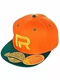 Redbridge Unisex Snapback Caps Kappe Baseball-Cap Mütze Bestickt R-Logo R31753 Orange-Grün One Size