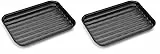 barbecook Wiederverwendbare Grillschale, smoker und gasgrill zubehör, schwarz, rechteckig, 34.5x24x3cm, 1 - Pack (Packung mit 2)