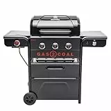 Char-Broil Gas- & Hybridgrill Gas2Coal Special Edition 3 Brenner, Holzkohleschale, 900°C Sear-Brenner