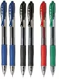 PILOT G2 Kugelschreiber, 6er-Pack, 2 blau, 2 schwarz, 1 rot, 1 grün