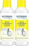 HEITMANN pure Reine Citronensäure flüssig 500 ml | Natürlicher Entkalker für Kaffeemaschine, Wasserkocher & Bad | Effektiv gegen Kalkablagerungen | 100% Bio Citronensäure in Lebensmittelqualität