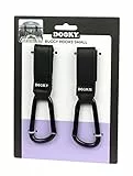 Dooky - Kinderwagen Haken Small, 2 Stück - Kinderwagenhaken Buggy für Taschen, Kinderwagen Clips Anhänger Taschenhaken - Aluminium - Schwarz - Universelle Passform