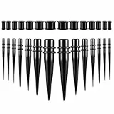 HuaCan Dehnstäbe Dehnset Silikon Tunnel - 14 Paare Tunnel Dehnungsstäbe Acryl Dehnstäbe 3-12mm + Silikon tunnel 3-12mm, Schwarz