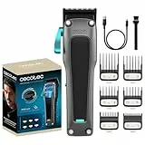 Cecotec PrecisionCare Expert Diamond Pro Akku-Haarschneider mit bürstenlosem Motor, 7000 U/min, schwarze Diamant-DLC-Klinge, 6 Führungskämme, Längeneinstellung 0,8-2 mm, Laufzeit 2,5 h