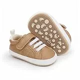RVROVIC Baby Jungen Mädchen Sneaker Anti-Rutsch Oxford Loafer Flats Säugling Kleinkind PU Leder Weiche Sohle Baby Schuhe(12-18 Monate,4-Braun)